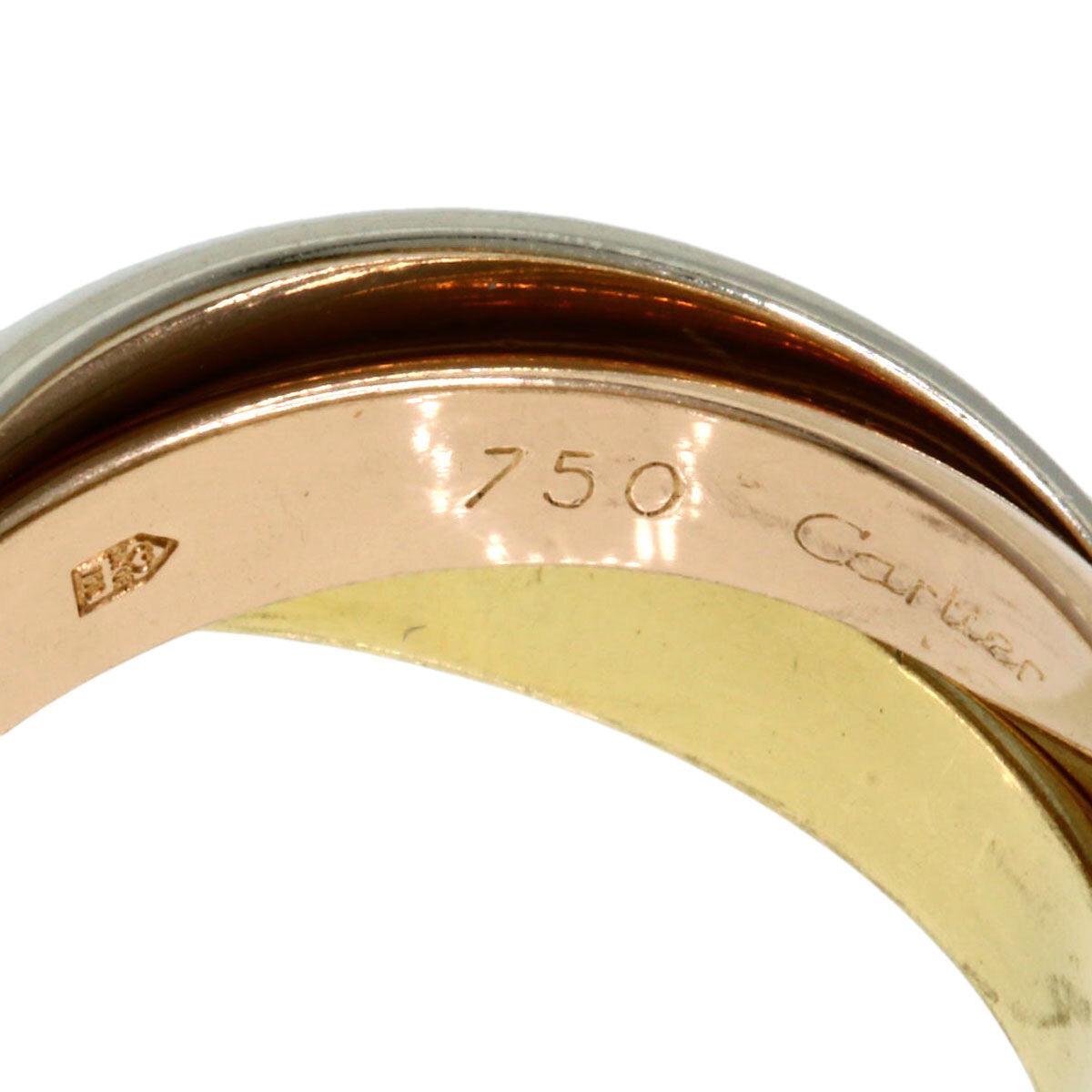 Cartier Ring Trinity Lm #50 K18 Yellow Gold K18