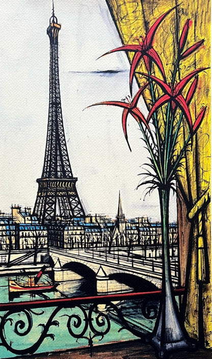 Bernard Buffet Lithograph Certified Coa Signed Op In Pen