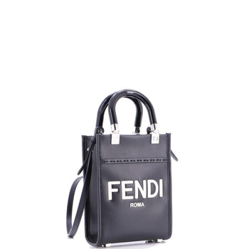 Fendi Sunshine Shopper Tote Leather Mini