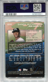 Sandy Alcantara 2018 Topps Stadium Club #Scasa (Psa) Auth Auto 10 Card