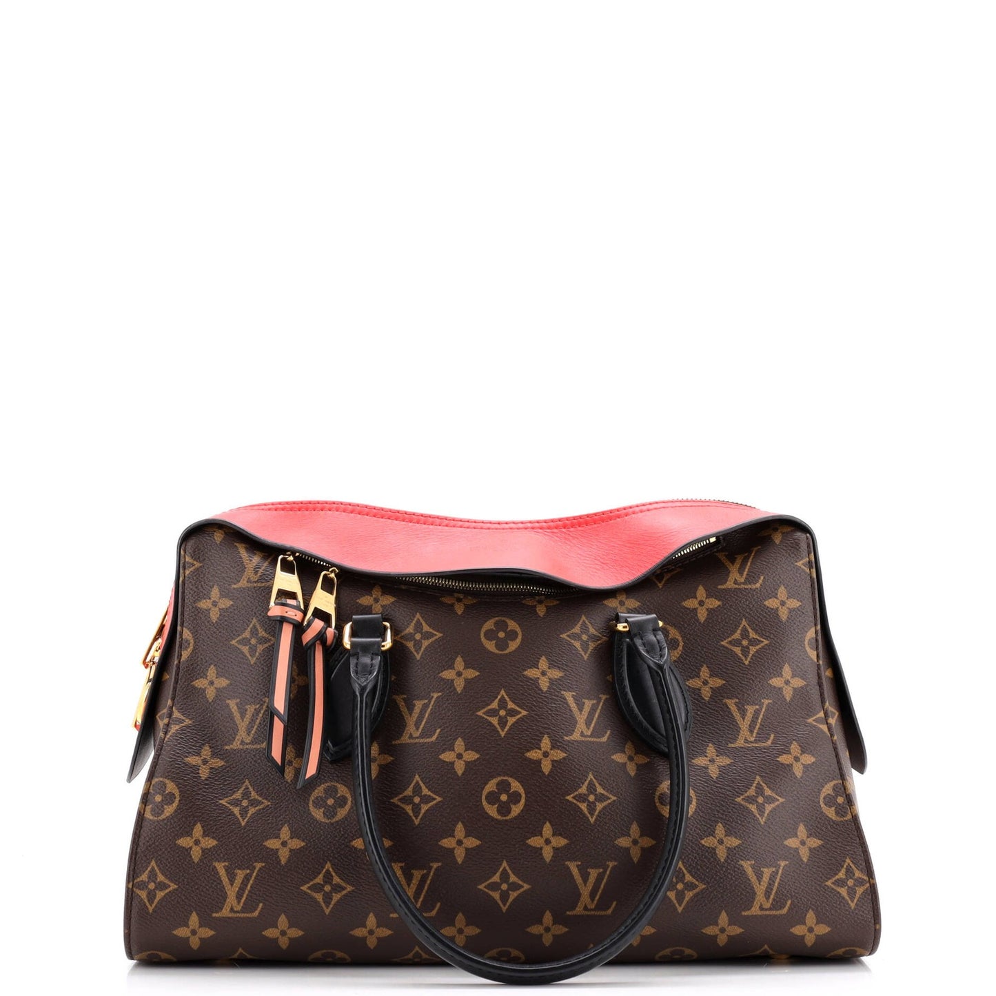 Louis Vuitton Tuileries Handbag Monogram Canvas With Leather