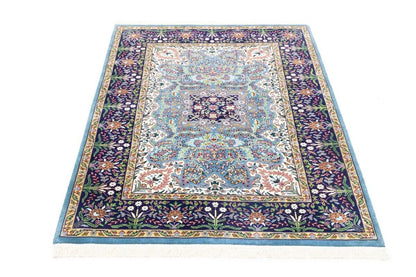 Handmade Kirman Oriental Rug Classic Floral