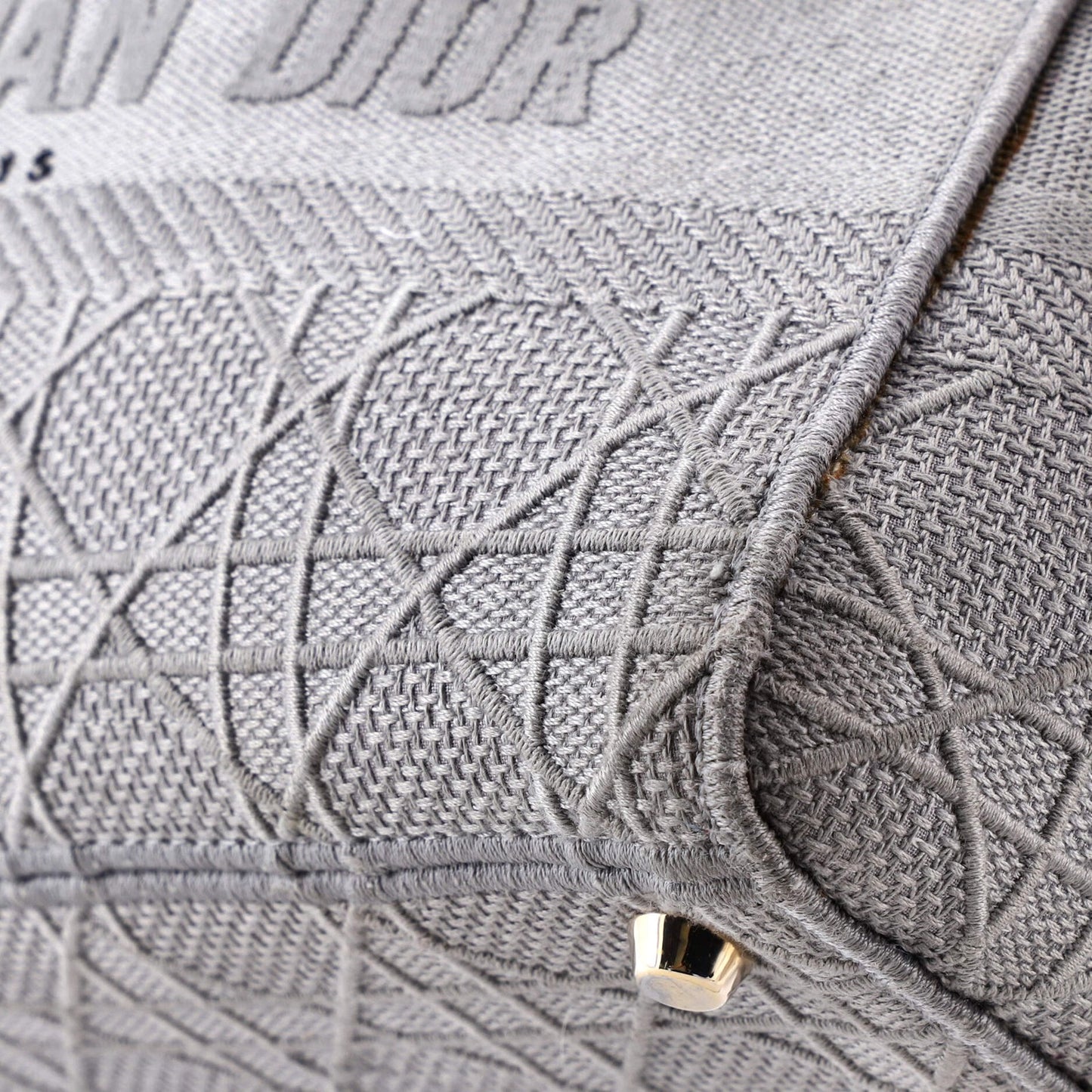 Christian Dior Lady D-Lite Bag Cannage Embroidered Canvas Medium