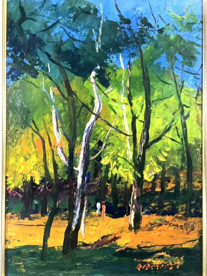 Autumn" Oil Painting Original by Hungarian Master Laszlo Ridovics