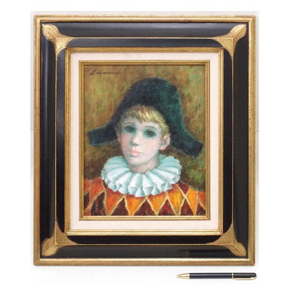 Harlequin Portrait Oil Painting Canvas Angelina Lavernia Arlequin 1993