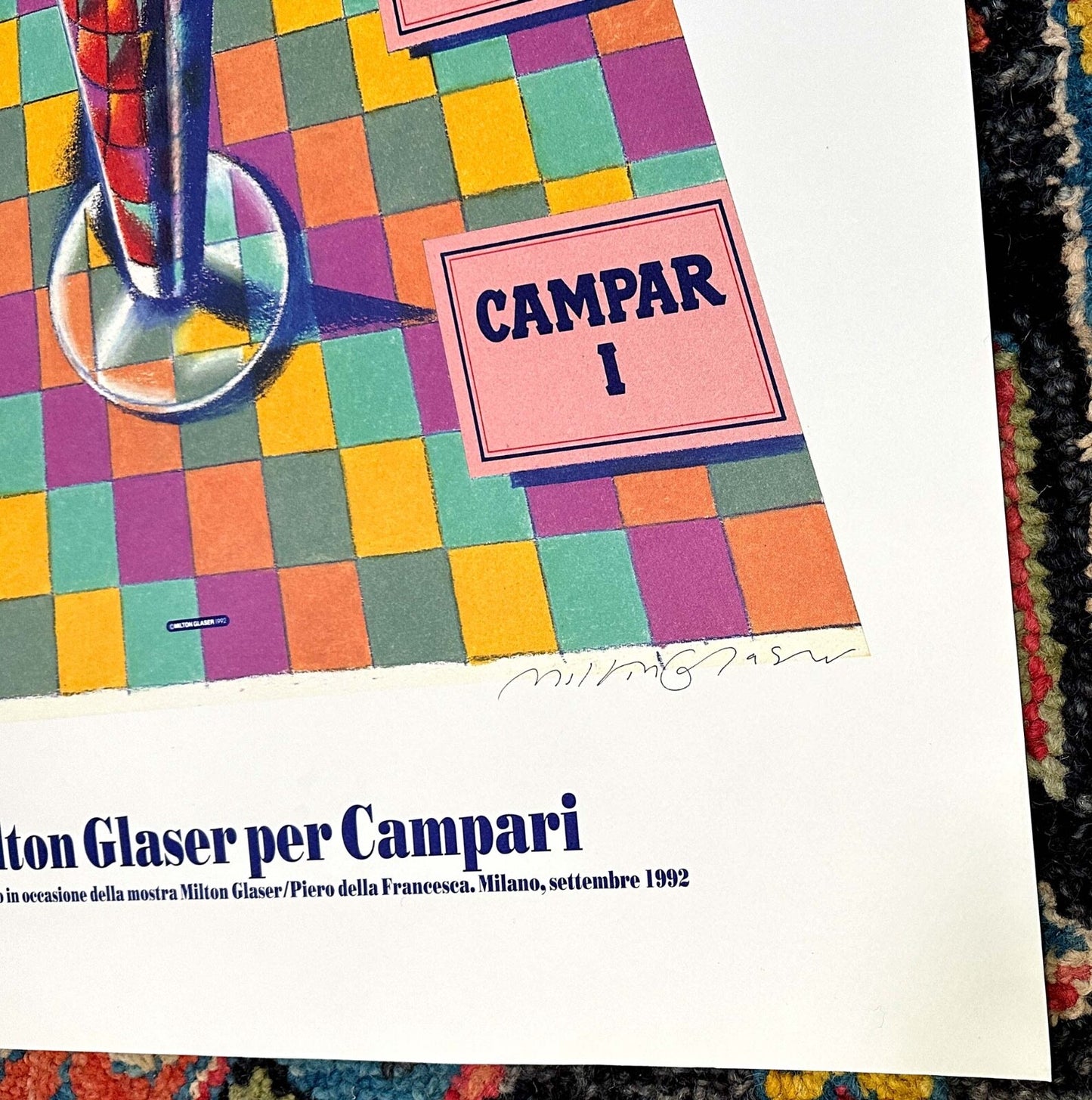 Milton Glaser For Campari 1992 Signed Limited Edition Print #2 Artistic Paper