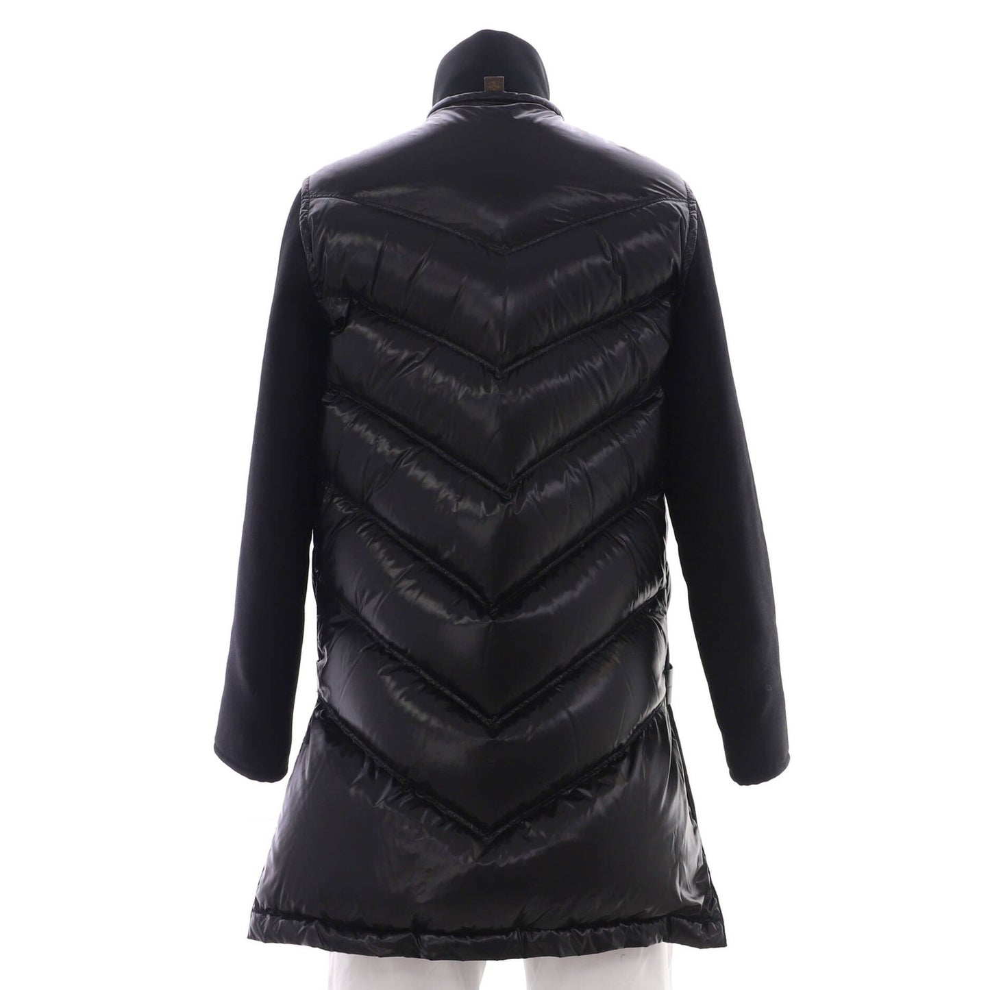 Louis Vuitton Women'S Long Zip Coat Quilted Nylon And Wool Blend With Down