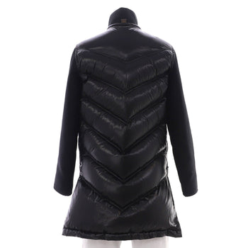 Louis Vuitton Women'S Long Zip Coat Quilted Nylon And Wool Blend With Down