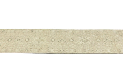 Transitional Oriental Runner Rug Muted Floral
