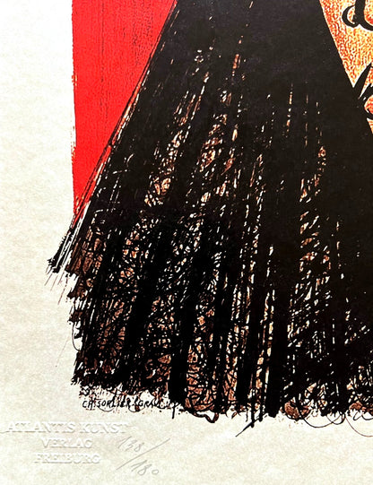 Bernard Buffet Lithograph Certified Coa Signed Op With Pen Numbered In Pencil