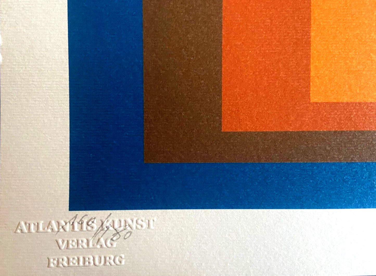 Josef Albers Lithograph Coa Hand Numbered Signed Op Stamped