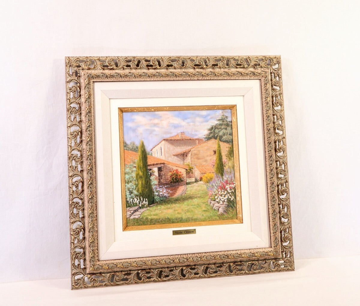 Nicole Clement Jardin ensoleille Original Pastel French Impressionist Garden