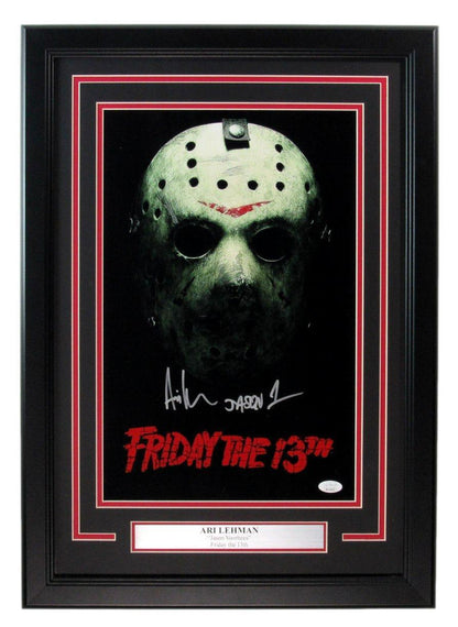 Ari Lehman Autographed 11X14 Photo "Jason - Friday The 13Th" Framed Jsa 182814