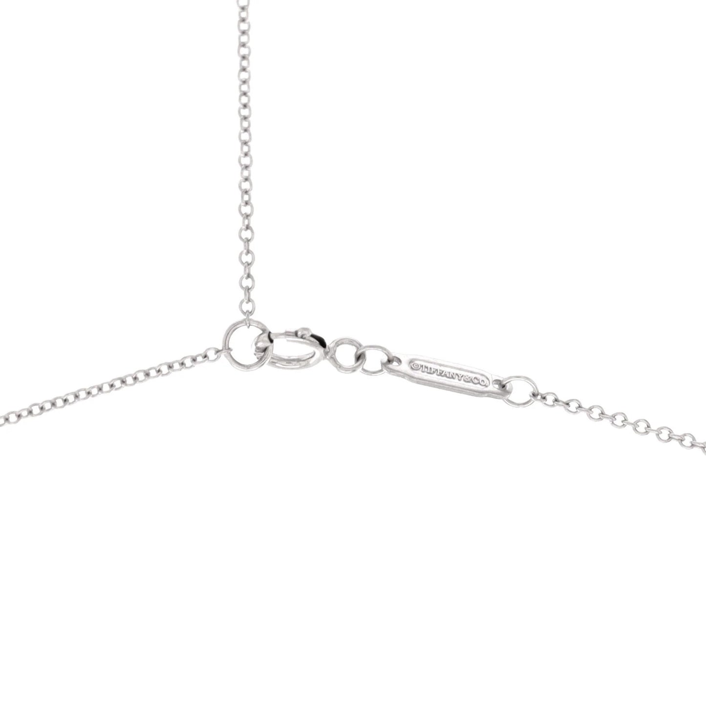 Tiffany & Co. T Smile Pendant Necklace 18K White Gold Small