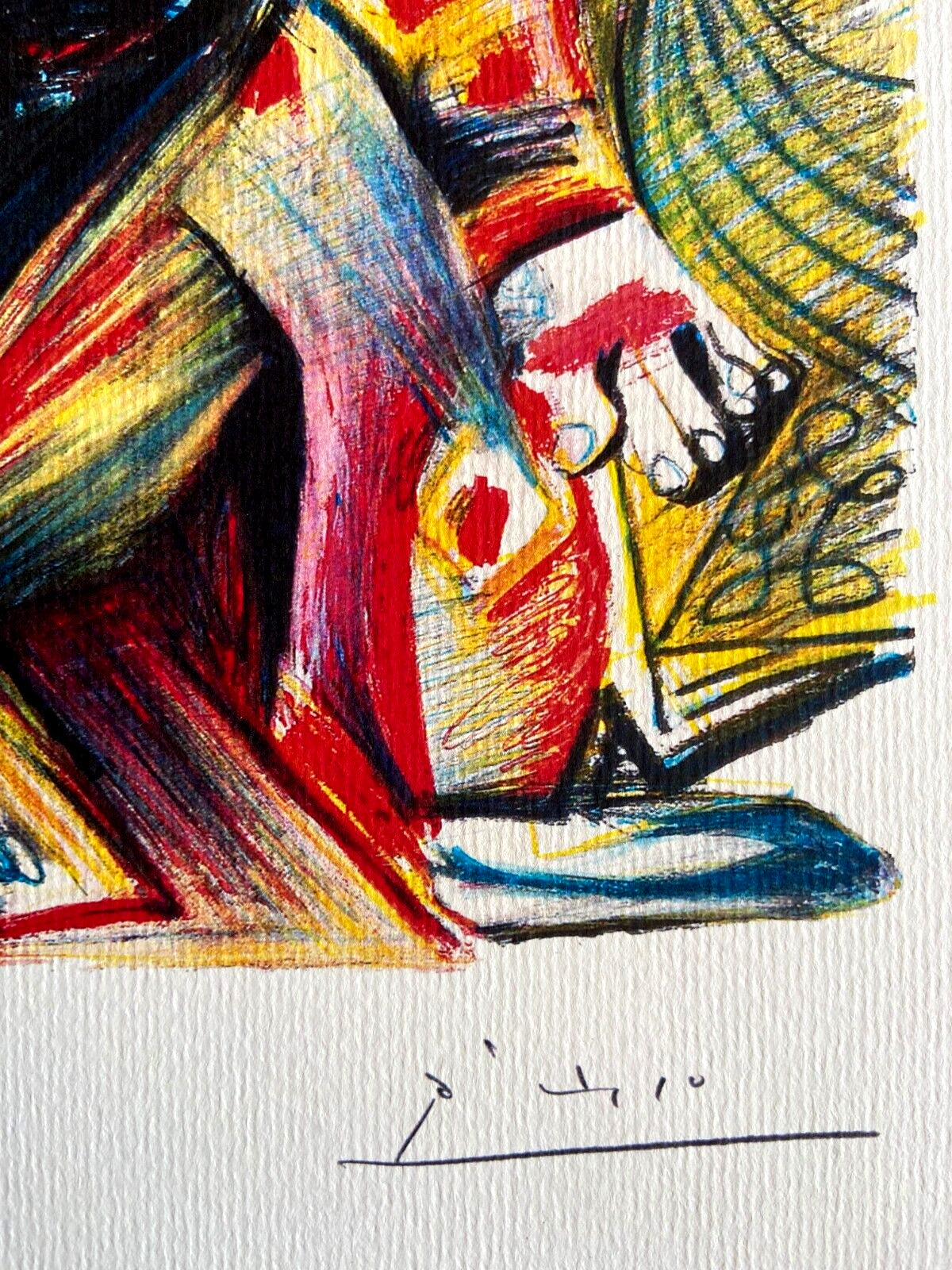 Pablo Picasso Lithograph Coa Signed Op Numbered By Hand Stamped 180