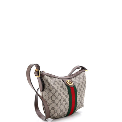 Gucci Ophidia Half Moon Hobo Gg Coated Canvas Small