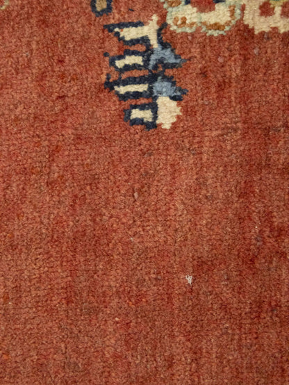 Semi-Antique Hand-Knotted Floral Rug Extra Large