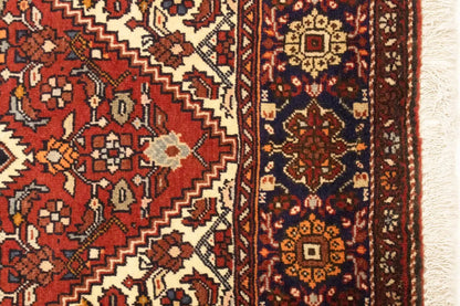 Vintage Bidjar Oriental Rug Geometric Design