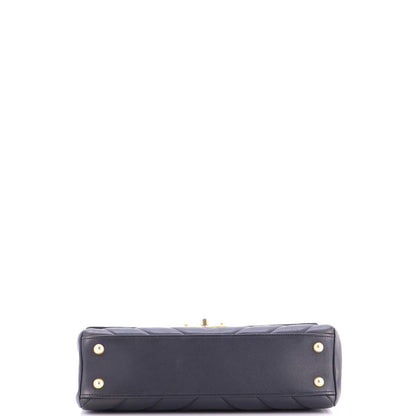 Chanel In The City Top Handle Flap Bag Mixed Quilt Calfskin Medium