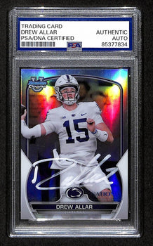 Drew Allar Penn State Signed 2022 Bowman U Best Rookie Card #80 Psa/Dna 193357