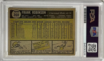 Frank Robinson Autographed 1961 Topps Card #360 (Psa)