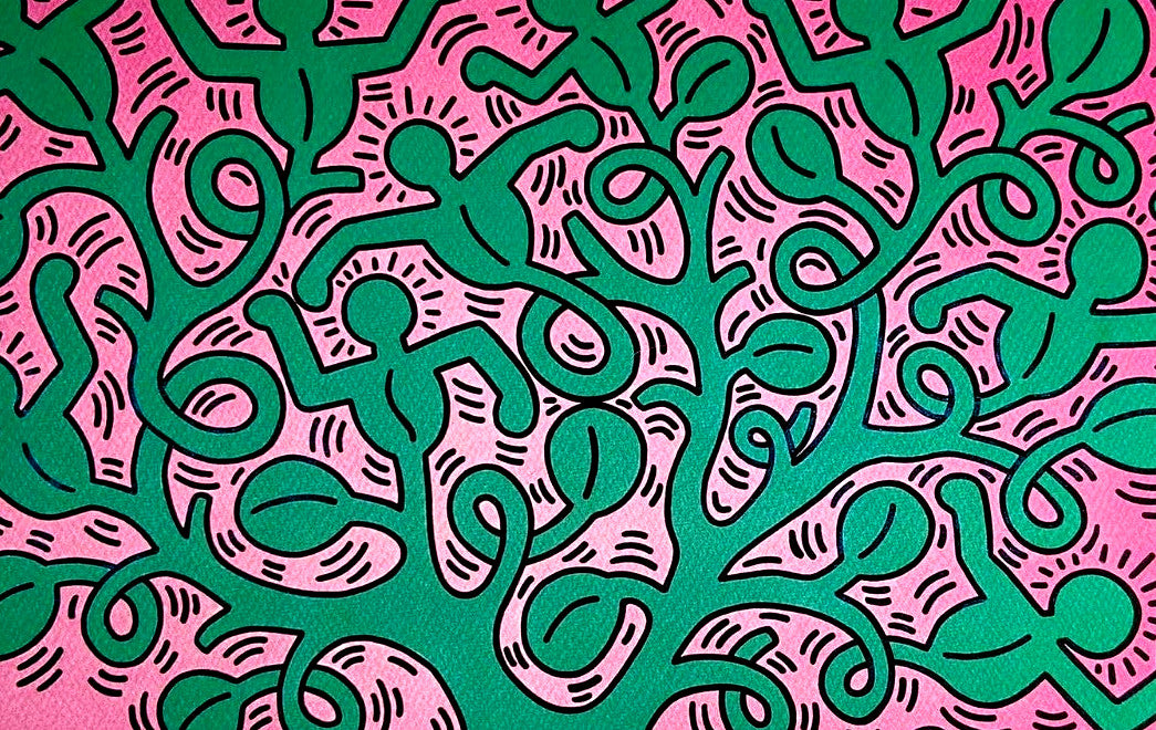 Keith Haring Lithograph Coa Signed In Pen Numbered In Pencil By Hand 180 Copies