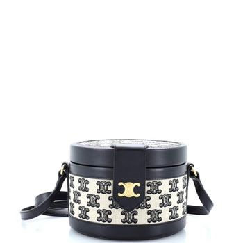 Celine Tambour Bag Triomphe Canvas Medium