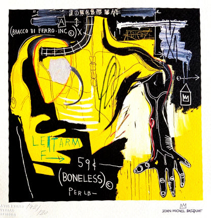 Jean-Michel Basquiat Lithograph Coa Signed Numbered - Jasper Johns