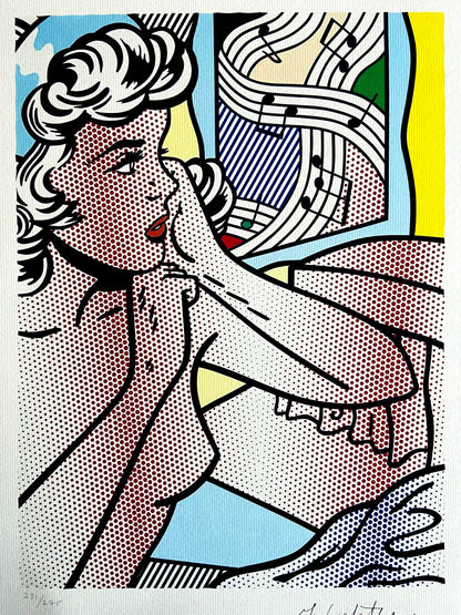 Roy Lichtenstein Lithograph Coa Signed Numbered Limited