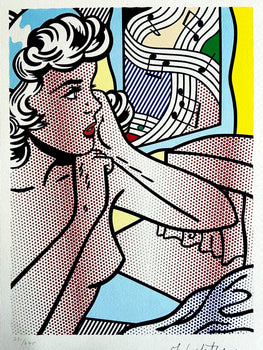 Roy Lichtenstein Lithograph Coa Signed Numbered Limited