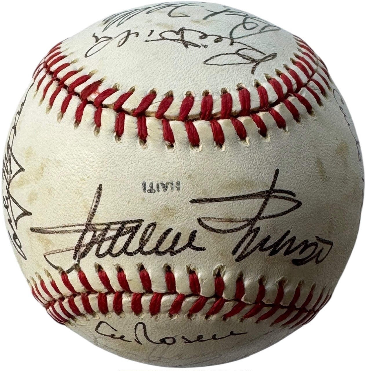 Stars Signed Baseball Cracker Jack Day Old Timers Hall Famers