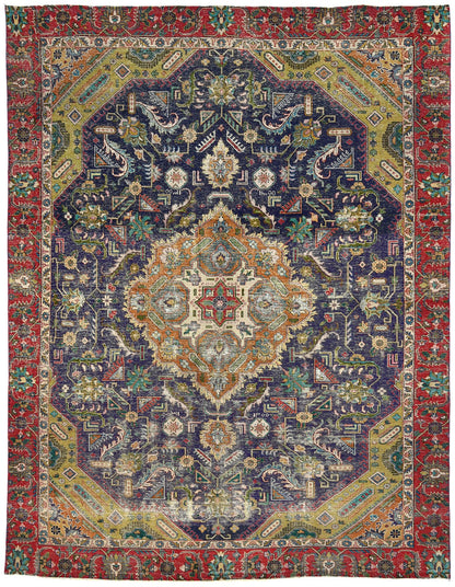 Rug Oriental Distressed 9X12 Traditional Floral Carpet Living Room Vintage