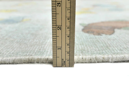 Distressed Vintage Antique Oriental Rug Beige