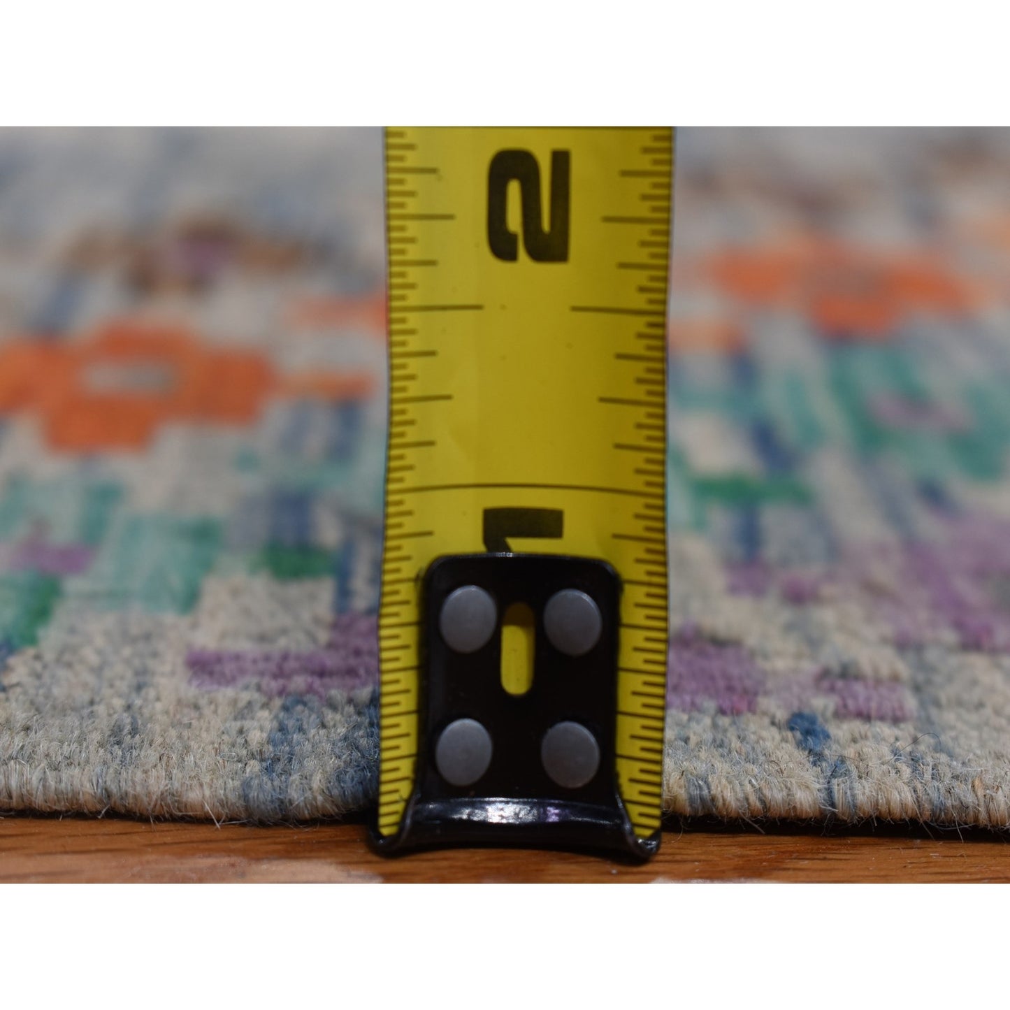 10'2"X13'7" Colorful Hand Woven Afghan Maimana Kilim Pure Wool Rug