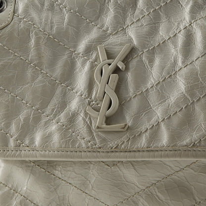 Saint Laurent Niki Chain Flap Bag Matelasse Chevron Leather Baby