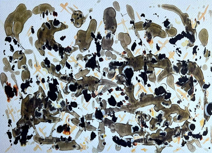Jackson Pollock Action Painting Coa Signed