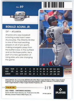 Ronald Acuna Jr. 2021 Panini Contenders Optic