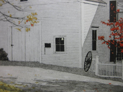 Carol Collette "Culver'S Farm" Original Etching Pencil Signed Numbered Framed