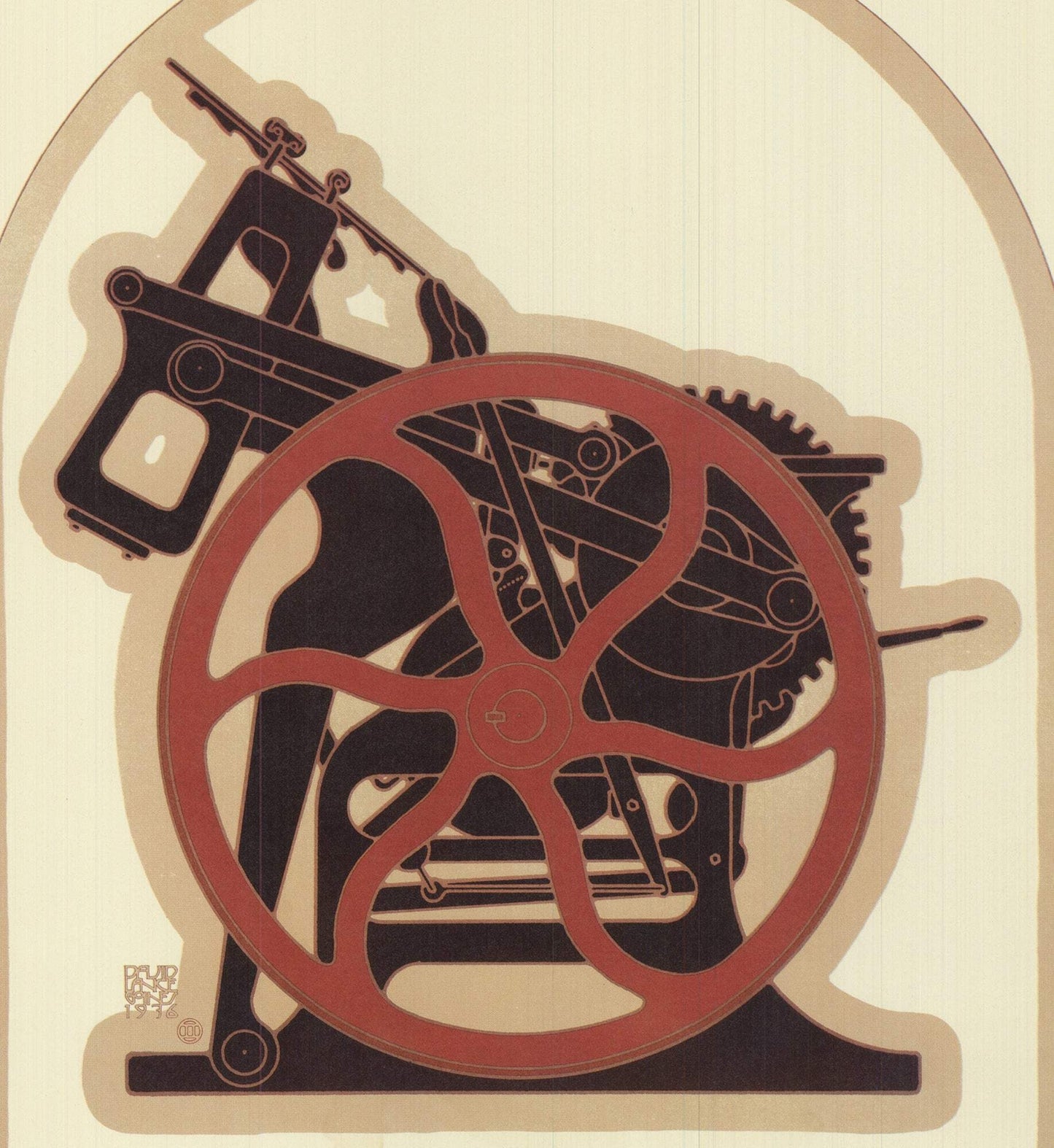 David Lance Goines Full Circle Vintage Graphics " Offset Lithograp