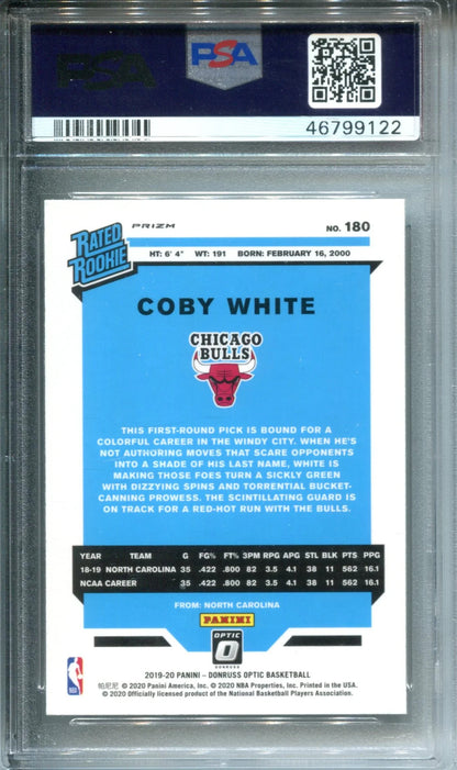 Coby White 2019-20 Panini Donruss Optic Rated Rookie Fanatics Prizm Card #180 (P