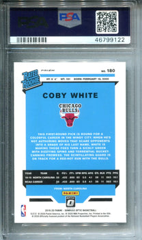 Coby White 2019-20 Panini Donruss Optic Rated Rookie Fanatics Prizm Card #180 (P