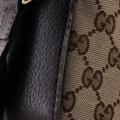 Gucci Bee Web Camera Bag Gg Canvas