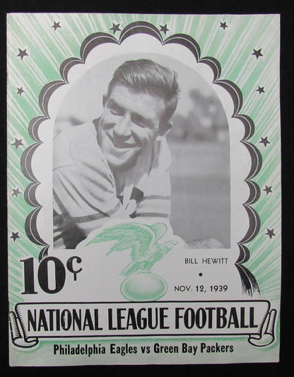 November 12, 1939 Philadelphia Eagles Vs. Packers