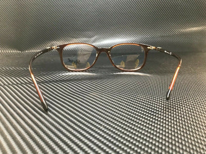 PERSOL PO3183V 1076 Transparent Brown Rectangle Square Men's 52 mm Eyeglasses