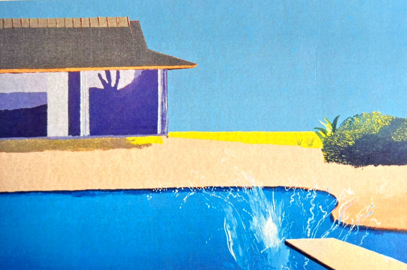 David Hockney Lithograph Handmade Coa Signed Op Numbered In Pencil