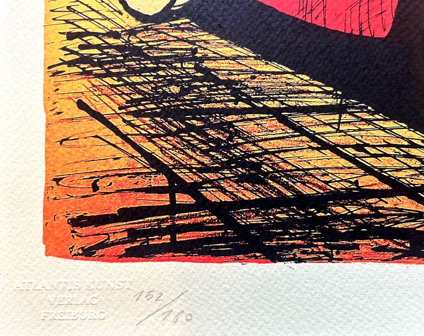 Bernard Buffet 'Rolls Royce' Certified Lithograph Coa Signed Op Numbered