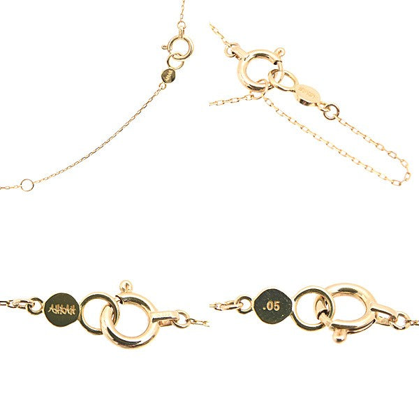 Ahkah Necklace 1P Diamond One-Point Diamond K18 Yellow Gold