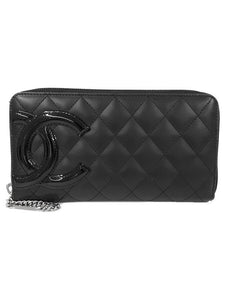 CHANEL Cambonline round zipper long wallet A50078