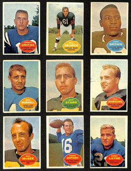 1960 Topps Football Card Complete Set (1-132)