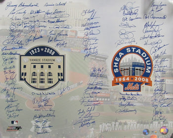 New York Yankees And Mets Collage Team Signed By